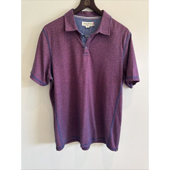 English Laundry, Mens Golf Shirt, Short Sleeve, Red & Blue Stripes, 100% Cotton - Picture 3 of 8